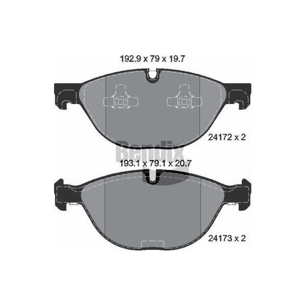 Bendix Braking BPD2102 Set Di Pastiglie Freno, Freno A Disco Oe 2413048 Compatibile Con X5, X6-image