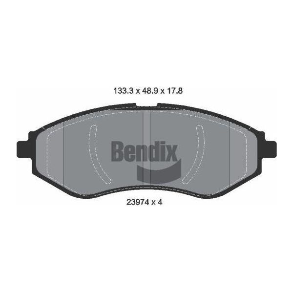 Bendix Braking BPD1347 Set Di Pastiglie Freno, Freno A Disco Oe 96534653 Compatibile Con Aveo, Kalos-image