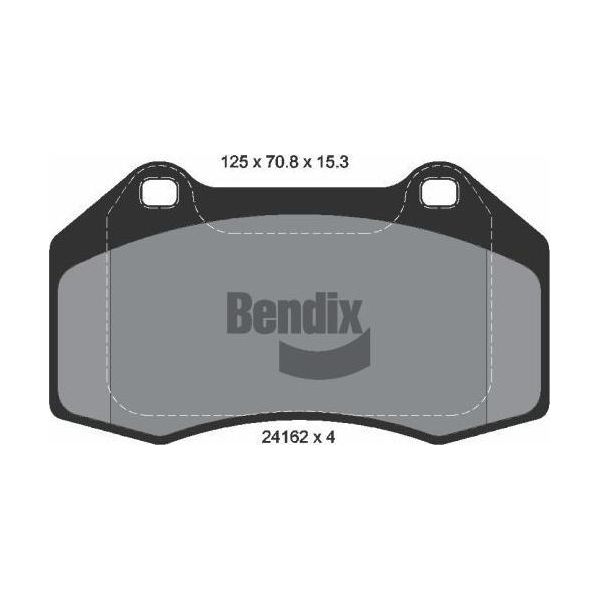 Bendix Braking BPD2098 Set Di Pastiglie Freno, Freno A Disco Oe 410608131R Compatibile Con Clio, Megane-image