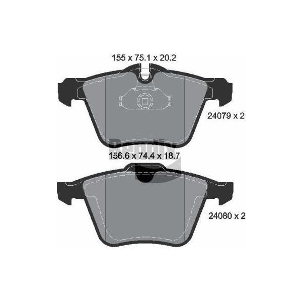 Bendix Braking BPD2090 Set Di Pastiglie Freno, Freno A Disco Oe 02C2C40926 Compatibile Con S-Type, Xf, Xj, Xk-image