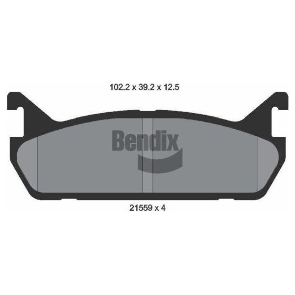 Bendix Braking BPD1811 Set Pastiglie Freno, Freno A Disco Oe 0449287101 Compatibile Con MX-5-image