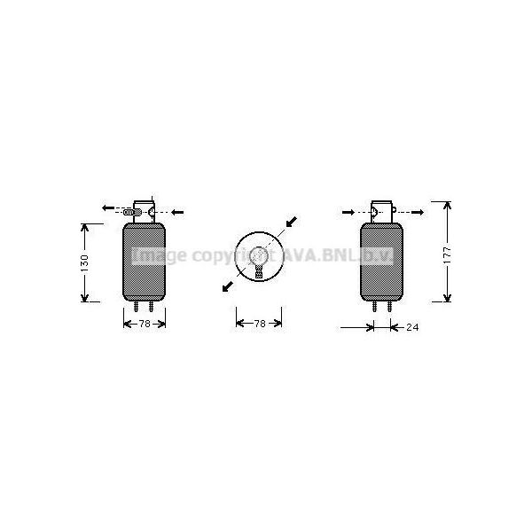Ava VND165 Essiccatore, Climatizzatore Oe 1H0820191A Compatibile Con Cordoba, Ibiza, Caddy, Corrado, Golf Iii, Golf Iv, Lupo, Polo 6N, Polo 6V, Polo Playa, Vento-image