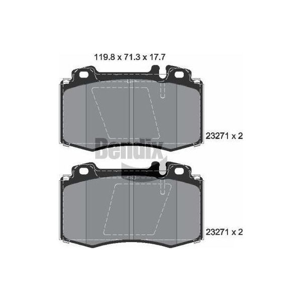 Bendix Braking BPD1398 Set Di Pastiglie Freno, Freno A Disco Oe 0034200520 Compatibile Con Classe M, Classe S, Sl-image