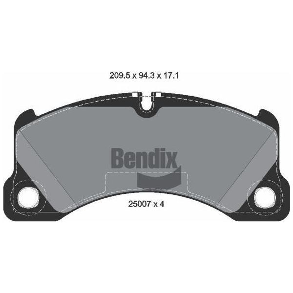 Bendix Braking BPD1502 Set Di Pastiglie Freno, Freno A Disco Oe 9J1698151K Compatibile Con Cayenne, Macan, Panamera, Taycan, Touareg-image