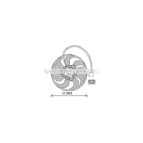 Ava VN7533 Ventola Radiatore Oe 6Q0959455J Compatibile Con Cordoba, Ibiza, Fabia, Fox, Polo 9N-image