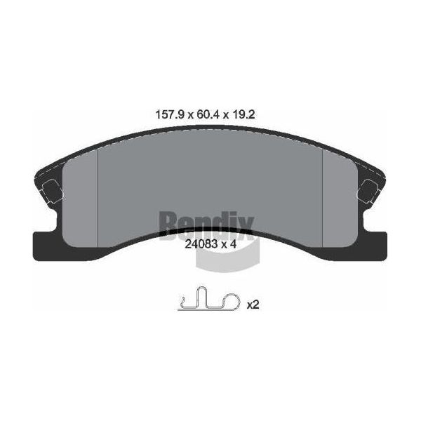 Bendix Braking BPD2091 Set Di Pastiglie Freno, Freno A Disco Oe 05093183AA Compatibile Con Cherokee-image
