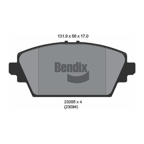 Bendix Braking BPD1921 Set Di Pastiglie Freno, Freno A Disco Oe 410604U125 Compatibile Con Almera, Primera-image