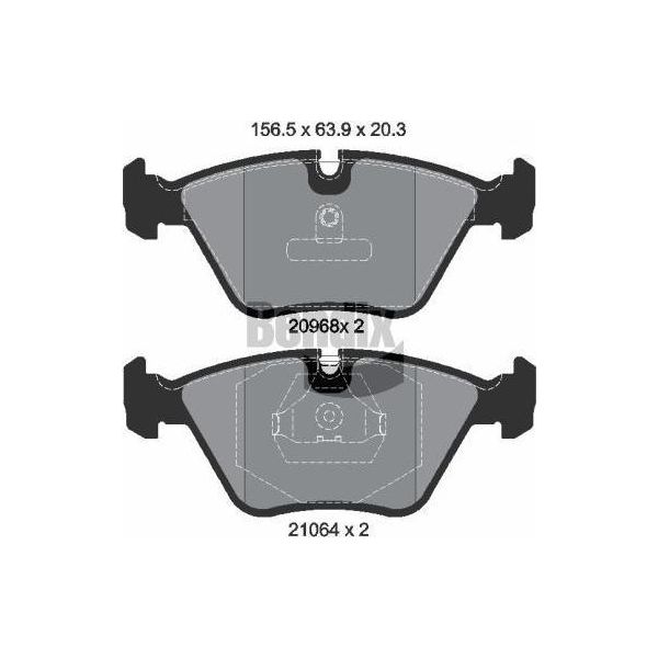 Bendix Braking BPD1737 Set Di Pastiglie Freno, Freno A Disco Oe 1157039 Compatibile Con Serie 5 E34, Serie 7 E32-image
