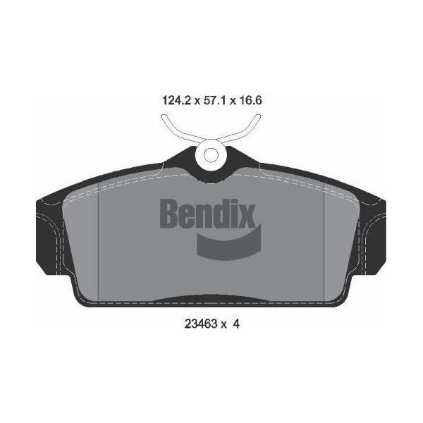 Bendix Braking BPD1986 Set Di Pastiglie Freno, Freno A Disco Oe 410602F028 Compatibile Con Almera, Primera-image
