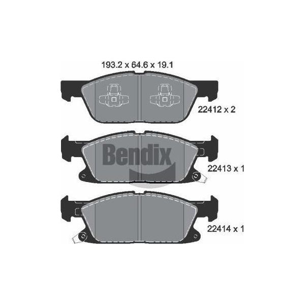 Bendix Braking BPD1411 Set Di Pastiglie Freno, Freno A Disco Oe 1884555 Compatibile Con Focus, Galaxy, Kuga, S-Max-image