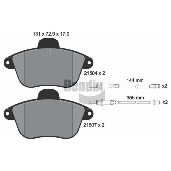 Bendix Braking BPD1804 Set Pastiglie Freno, Freno A Disco Oe 6000008898 Compatibile Con Xm, Clio, Sport Spider-image