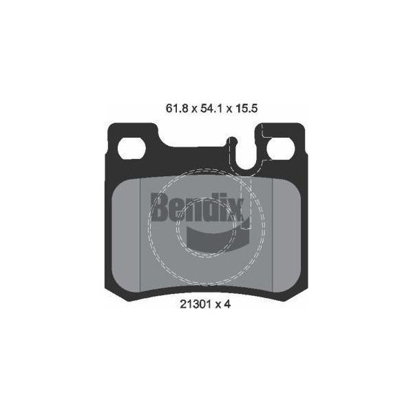 Bendix Braking BPD1776 Set Di Pastiglie Freno, Freno A Disco Oe 0024200020 Compatibile Con Classe C, Classe E-image