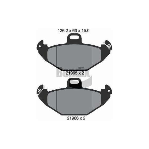 Bendix Braking BPD1868 Set Pastiglie Freno, Freno A Disco Oe 7701205491 Compatibile Con Laguna-image