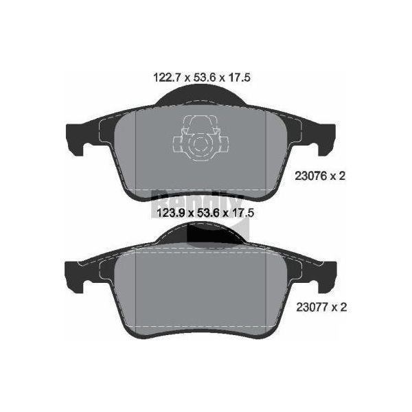 Bendix Braking BPD1910 Set Di Pastiglie Freno, Freno A Disco Oe 272399 Compatibile Con S60, S80, V70, XC70-image