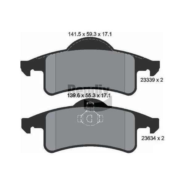 Bendix Braking BPD1962 Set Di Pastiglie Freno, Freno A Disco Oe 05011970AA Compatibile Con Cherokee-image