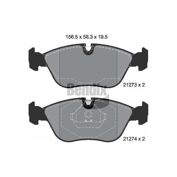 Bendix Braking BPD1772 Set Di Pastiglie Freno, Freno A Disco Oe 271587 Compatibile Con 850, C70, S70, V70, XC70-image