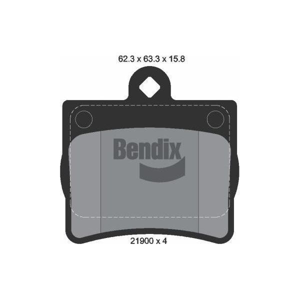 Bendix Braking BPD1860 Set Di Pastiglie Freno, Freno A Disco Oe 0024205120 Compatibile Con Classe C, Classe E-image