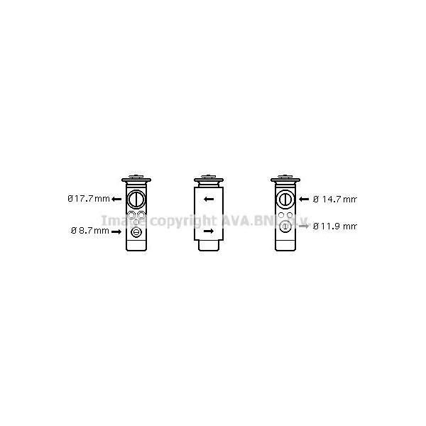 Ava OL1461 Valvola Di Espansione, Climatizzatore Oe 08512108 Compatibile Con Astra H, Astra (A04)-image