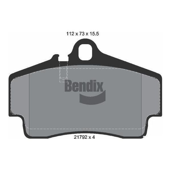 Bendix Braking BPD1846 Set Di Pastiglie Freno, Freno A Disco Oe 98635293910 Compatibile Con 911, Boxster, Cayman-image