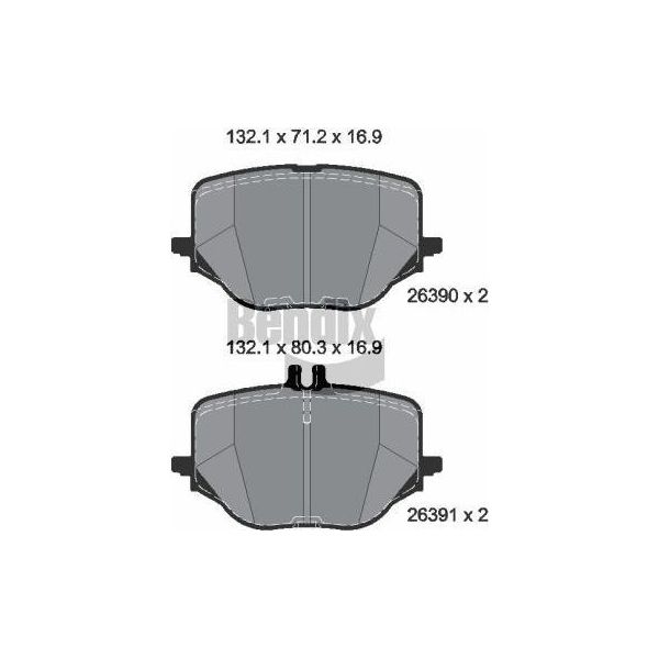 Bendix Braking BPD1659 Set Di Pastiglie Freno, Freno A Disco Oe 0004209402 Compatibile Con Classe S-image
