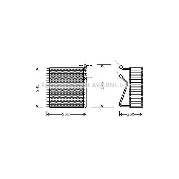 Ava VOV091 Evaporatore, Climatizzatore Oe 1343275 Compatibile Con 850, C70, S70, V70, XC70-image