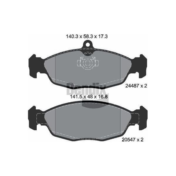 Bendix Braking BPD2159 Set Di Pastiglie Freno, Freno A Disco Oe JLM021220 Compatibile Con Xj, XK8, Xk8Er-image