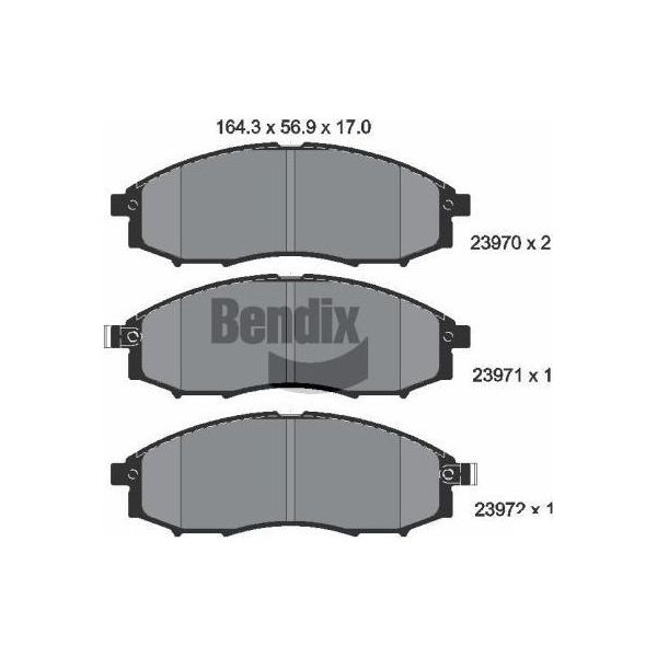 Bendix Braking BPD2072 Set Di Pastiglie Freno, Freno A Disco Oe 4106072025 Compatibile Con Navara, NP300, Pick-Up-image