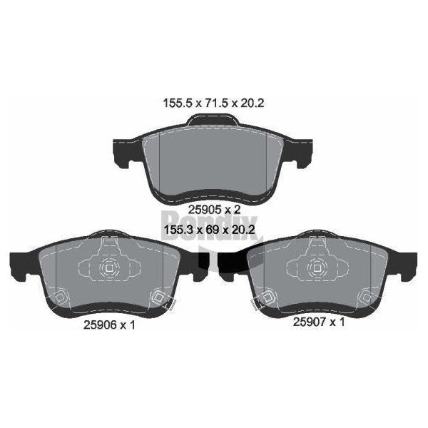 Bendix Braking BPD2275 Set Di Pastiglie Freno, Freno A Disco Oe 68211488AA Compatibile Con 500L-image