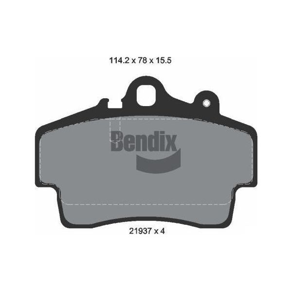Bendix Braking BPD1865 Set Di Pastiglie Freno, Freno A Disco Oe 98635139311 Compatibile Con Boxster, Cayman-image