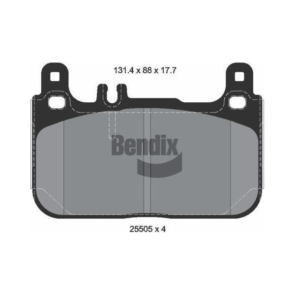 Bendix Braking BPD2245 Set Di Pastiglie Freno, Freno A Disco Oe 0004203405 Compatibile Con Classe S-image