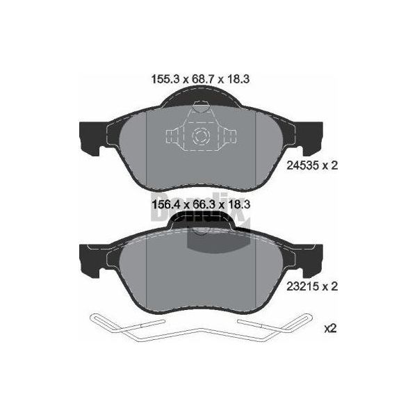 Bendix Braking BPD1096 Set Di Pastiglie Freno, Freno A Disco Oe 410601237R Compatibile Con Clio, Megane, Scenic-image