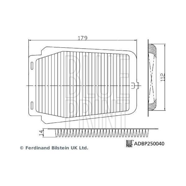 Blue Print ADBP250040 Filtro Aria Abitacolo Oe G92DH47070 Compatibile Con C-HR, Prius-image
