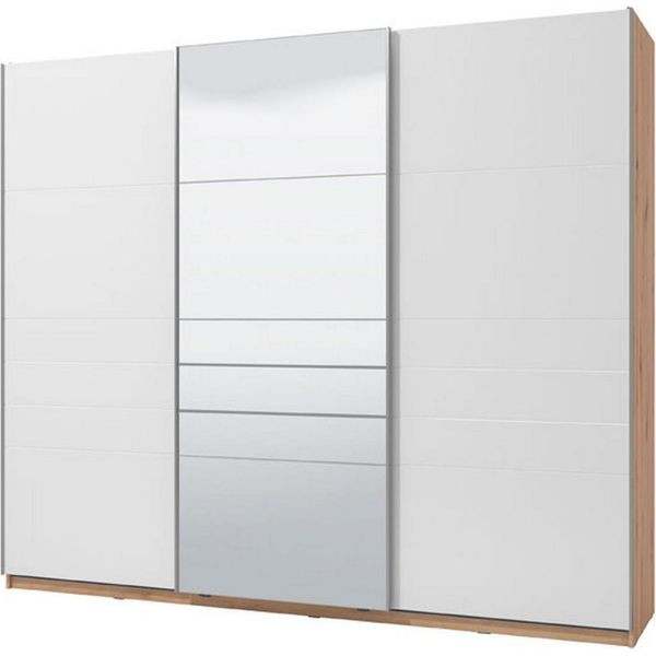 Dmora Guardaroba Grande Carasco 263X224H Cm Bianco Opaco, Appendiabiti 6 Ripiani-image