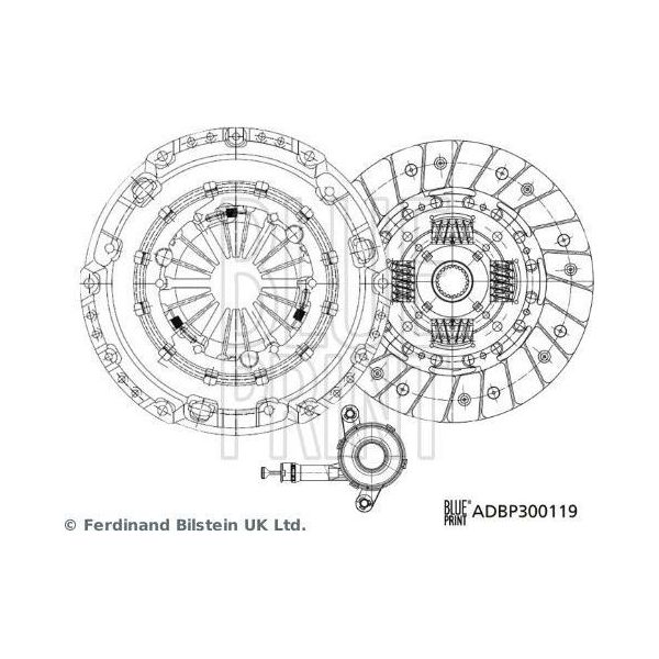 Blue Print ADBP300119 Kit Frizione Oe 1607678680 Compatibile Con C-Crosser, Outlander, 4007-image