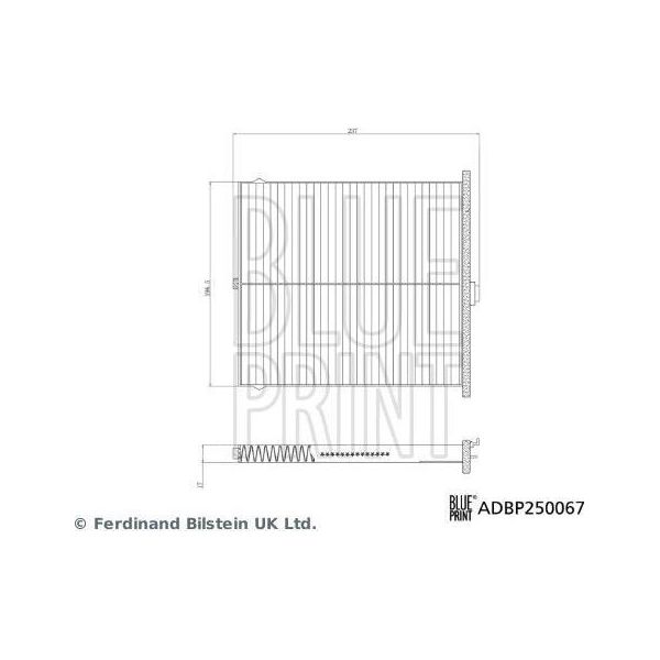 Blue Print ADBP250067 Filtro Aria Abitacolo Oe KD4761J6X9A Compatibile Con CX-5-image