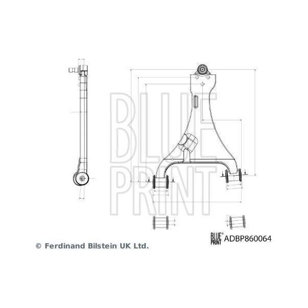 Blue Print ADBP860064 Braccio Trasversale, Sospensione Ruota Oe 51520TA0A03 Compatibile Con Accord-image