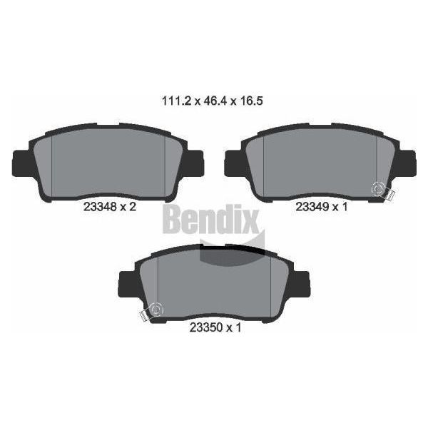 Bendix Braking BPD1312 Set Di Pastiglie Freno, Freno A Disco Oe SB35001 Compatibile Con Yaris-image