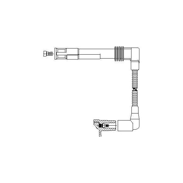 Cavo Di Accensione Bremi 196/44 Oe 078905532B Compatibile Con A4 8D, A4 8E, A4 8H, Passat 3B, Superb, A6 4B, A6 4A-image
