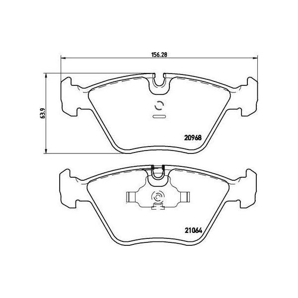 Brembo P 06 012 Set Di Pastiglie Freno, Freno A Disco Oe 34111157039 Compatibile Con Serie 7 E32, Serie 5 E34-image