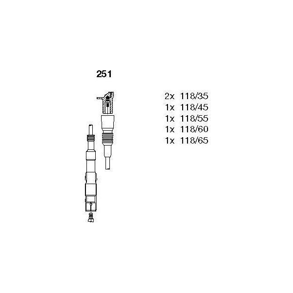 Bremi 251 Set Cavi Accensione Oe 78905401 Compatibile Con A4 8D, A6 4A, A8 4D-image