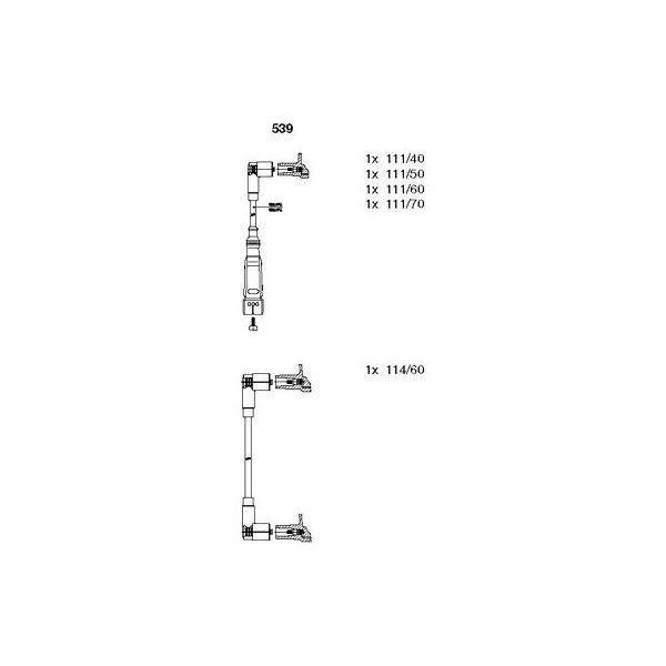 Bremi 539 Set Cavi Accensione Oe Compatibile Con Vento, Transporter Iv, Polo 6N, Golf Iii, Ibiza-image