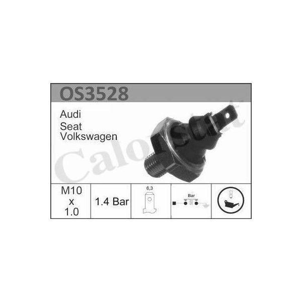 Calorstat By Vernet OS3528 Pressostato Olio Oe 068919081 Compatibile Con Passat 3B, Passat 35I, Golf Iv, Golf Iii, Corrado, Octavia, Toledo, Ibiza, Classe V, Galaxy, A6 4B, A6 4A, A4 8D, A3 8L, Sharan, Transporter Iv, Vento-image