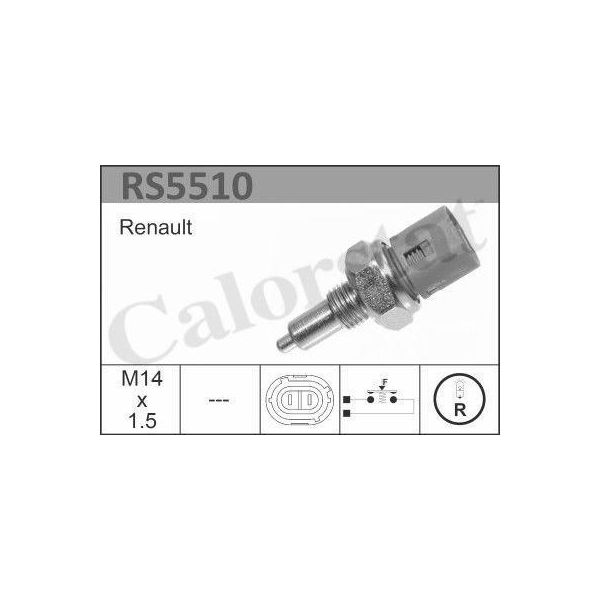 Calorstat By Vernet RS5510 Interruttore, Luce Di Retromarcia Oe M474114 Compatibile Con Dokker, Logan, Sandero, Solenza, Carisma, Space Star, Interstar, Kubistar, NV400, Primastar, Movano, Vivaro, Captur, Clio, Espace, Scenic, Kangoo, Laguna, Master, Megane, Modus, Rapid, Safrane, Sport Spider, Thalia, Trafic, Twingo, Wind, 440 K, 460 L, 480 E, S40, V40-image