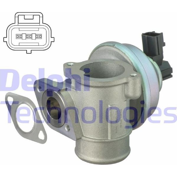 Delphi EG10406-12B1 Valvola Egr Oe 1220819 Compatibile Con Mondeo, Transit-image