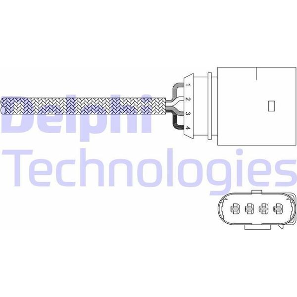 Delphi ES20338-12B1 Sonda Lambda Oe 058906265B Compatibile Con A3 8L, A4 8D, A4 8E, A4 8H, A6 4B, A8 4E, Tt, Alhambra, Exeo, Ibiza, Inca, Leon, Toledo, Octavia, Superb, Bora, Caddy, Golf Iv, Jetta, New Beetle, Passat 3B, Phaeton, Polo 6N, Polo 6V, Sharan-image