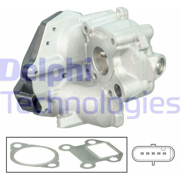 Delphi EG10538-12B1 Valvola Agr Oe 6511400160 Compatibile Con Vito, Viano, Classe V, Sprinter, Esprinter, Slk, Slc, Classe S, Marco Polo, Classe M, Classe Glk, Gle, Glc, Classe Gla, Classe E, Cls, Cla, Classe C, Classe B, Classe A-image