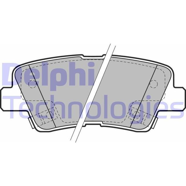 Delphi LP2195 Set Pastiglie Freno, Freno A Disco Oe 3502130140W01 Compatibile Con Soul, Optima, Opirus, Tucson, Sonata, I10, Grandeur, Elantra-image