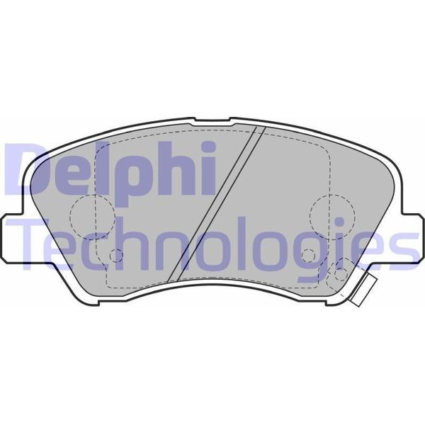 Delphi LP2497 Set Pastiglie Freno, Freno A Disco Oe 1064001724 Compatibile Con Accent, Bayon, I20, Rio-image