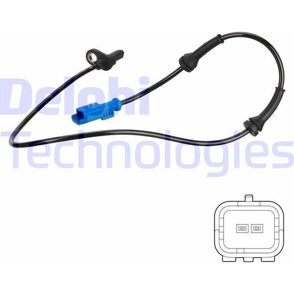 Delphi SS20744 Sensore Velocità Ruota Oe 9805066080 Compatibile Con 301, 208, 207, 2008, C4, C3, C-Elysee-image