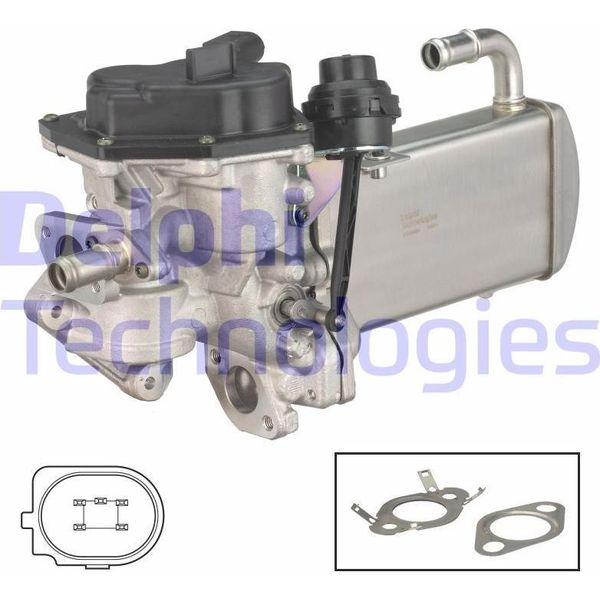 Delphi EG10584-12B1 Valvola Egr Oe 03L131512BG Compatibile Con Exeo, Q5, A6 4G, A5 8T, A5 8F, A4 8K-image